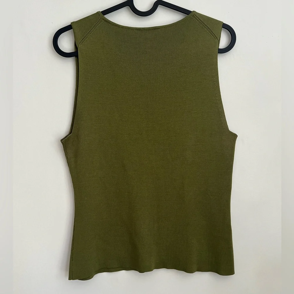 Ann Taylor Olive Knit Button-Up Cardigan - Picture 4 of 6